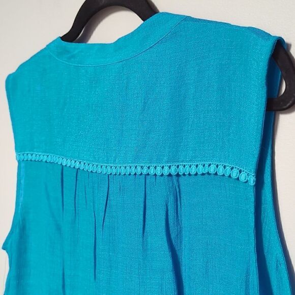 NWT Counterparts Blue Sleeveless Blouse - Picture 6 of 7